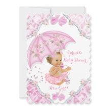 Blonde Babyshower Roze Paraplu Meisje Bloemen