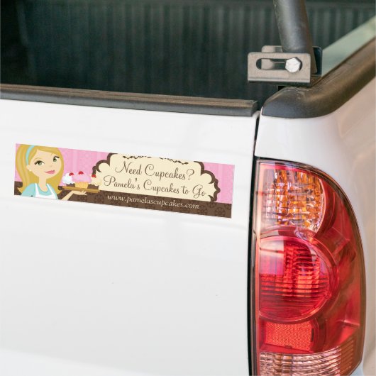 Blonde Baker Cupcake D12 Bumpersticker 1 (Op Truck)