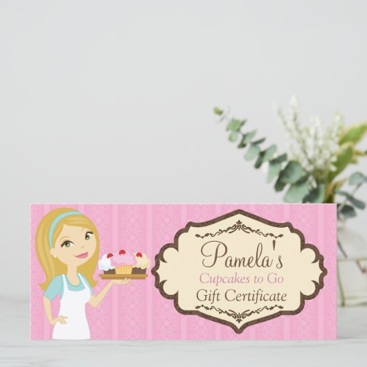 Blonde Baker Cupcake D12 Cadeaubon 2 (Staand voorkant)