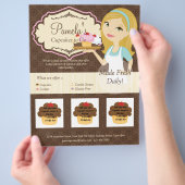 Blonde Baker Cupcake D12 Flyer met foto's D3 (Hand)