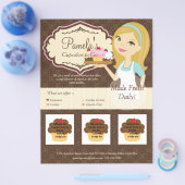 Blonde Baker Cupcake D12 Flyer met foto's D3 (Enkel)