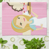 Blonde Baker Cupcake D12 keukenhanddoek 1 (Gevouwen)