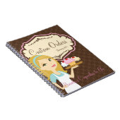 Blonde Baker Cupcake D12-laptop 3 Notitieboek (Rechterzijde)