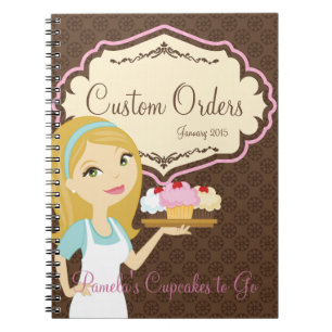 Blonde Baker Cupcake D12-laptop 3 Notitieboek