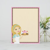 Blonde Baker Cupcake D12 Letterhead 5 (Staand voorkant)