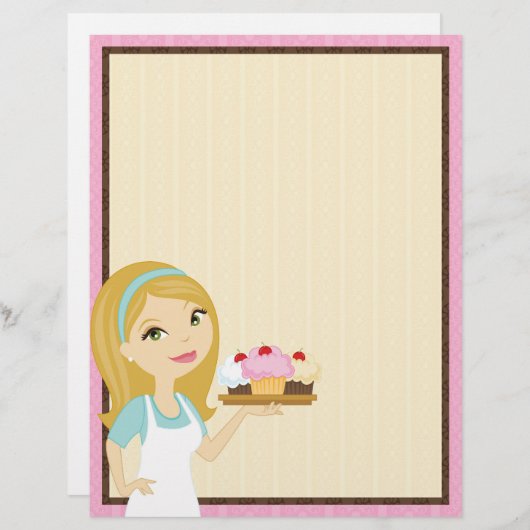 Blonde Baker Cupcake D12 Letterhead 5 (Voorkant / Achterkant)