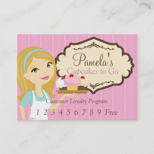 Blonde Baker Cupcake D12 Loyalty Card 1 (Voorkant)