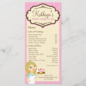 Blonde Baker Cupcake D12 Menu Rack Kaart 3 (Voorkant)