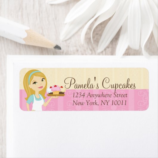 Blonde Baker Cupcake D12 Retouradres Labels 2 (Insitu)