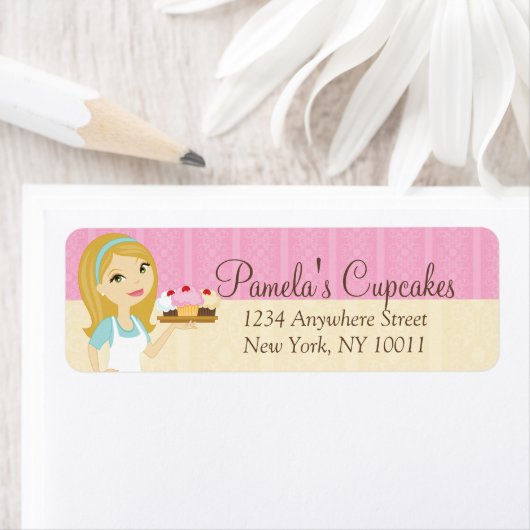 Blonde Baker Cupcake D12 Retouradres Labels 3 (Insitu)