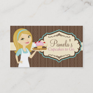 Blonde Baker Cupcake Visitekaartjes D11