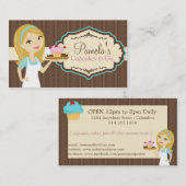 Blonde Baker Cupcake Visitekaartjes D11 (Voorkant / Achterkant)