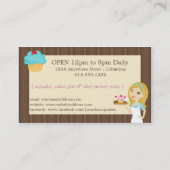 Blonde Baker Cupcake Visitekaartjes D11 (Achterkant)