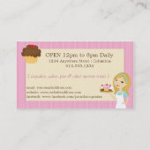 Blonde Baker Cupcake Visitekaartjes D12 (Achterkant)