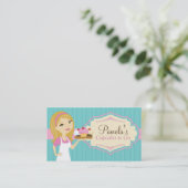 Blonde Baker Cupcake Visitekaartjes D15 (Staand voorkant)