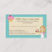 Blonde Baker Cupcake Visitekaartjes D15 (Achterkant)