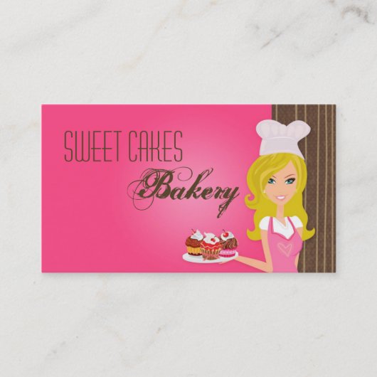 Blonde Baker op het Visitekaartje van de roze brui (Voorkant)