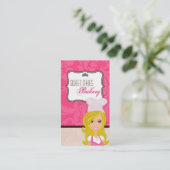 Blonde Baker op het Visitekaartje van de roze brui (Staand voorkant)