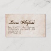 Blonde Baker op Pink Brown Cup Cakes Visitekaartje (Achterkant)