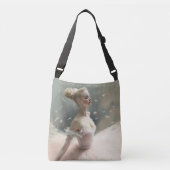 Blonde ballerina , een meisje dat van ballet houdt crossbody tas (Voorkant)