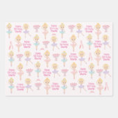 Blonde Ballerina Gepersonaliseerd Inpakpapier Vel (Voorkant 3)