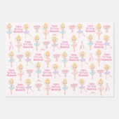 Blonde Ballerina Gepersonaliseerd Inpakpapier Vel (Voorkant 2)