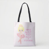 Blonde Ballerina Gepersonaliseerd Tote Bag (Voorkant)
