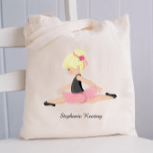 Blonde Ballerina Gepersonaliseerde Canvas tas