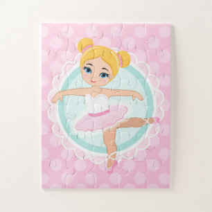 Blonde Ballerina - Roze Ballet Dancer Girl Legpuzzel