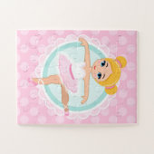 Blonde Ballerina - Roze ballet danseres Legpuzzel (Horizontaal)