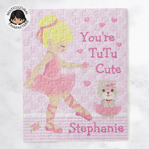 Blonde Ballerina Tutu Cute Jigzaag Puzzle Legpuzzel