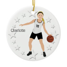 Blonde Basketball Girl in zwart-wit