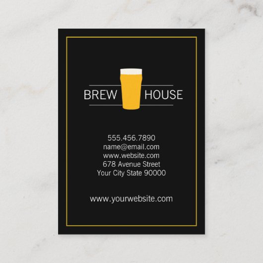 Blonde Beer IPA Brewmaster Visitekaartje (Achterkant)