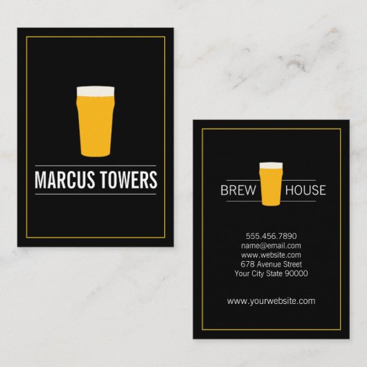 Blonde Beer IPA Brewmaster Visitekaartje (Voorkant / Achterkant)