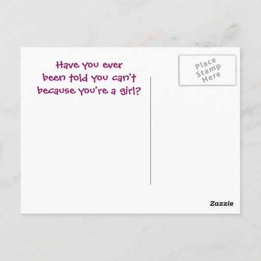 Blonde Biker Briefkaart (Achterkant)