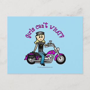 Blonde Biker Briefkaart