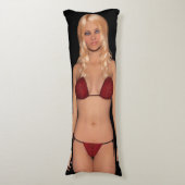 Blonde Bikini Babe Lichaamskussen (Voorkant Verticaal)