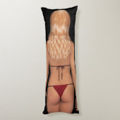 Blonde Bikini Babe Lichaamskussen (Achterkant (Verticaal))