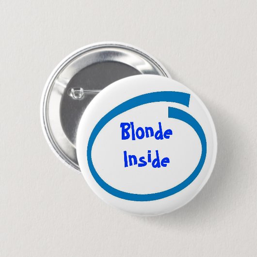 Blonde binnen ronde button 5,7 cm (Voorkant /achterkant)