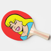 Blonde Bombshell Comic Strip Pong Paddle Tafeltennisbatje (Zijkant)