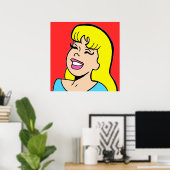 Blonde Bombshell Comic Strip Poster (Thuiskantoor)