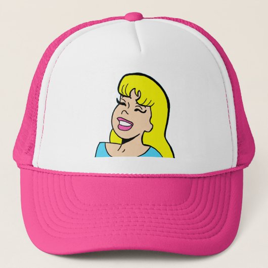 Blonde Bombshell Comic Strip Trucker Hat Trucker Pet (Voorkant)
