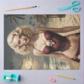 Blonde Bombshell – Edgy Pin-Up Decoupage Tissuepapier (Craft)
