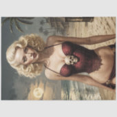 Blonde Bombshell – Edgy Pin-Up Decoupage Tissuepapier (Voorkant)