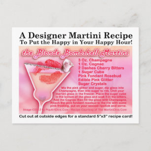 Blonde Bombshell Martini Recipe Briefkaart