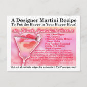 Blonde Bombshell Martini Recipe Briefkaart (Voorkant)