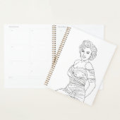 Blonde Bombshell Pinup girl Colour art Planner (Display)