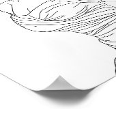 Blonde Bombshell Pinup girl Colour page Poster (Hoek)