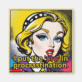 Blonde Bombshell Pop Art Design met grappige tekst Magneet (Voorkant)