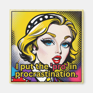 Blonde Bombshell Pop Art Design met grappige tekst Magneet